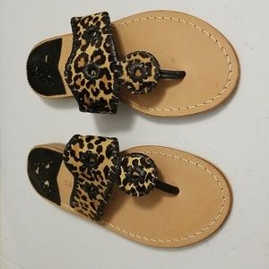 Jack Rogers leopard print sandals